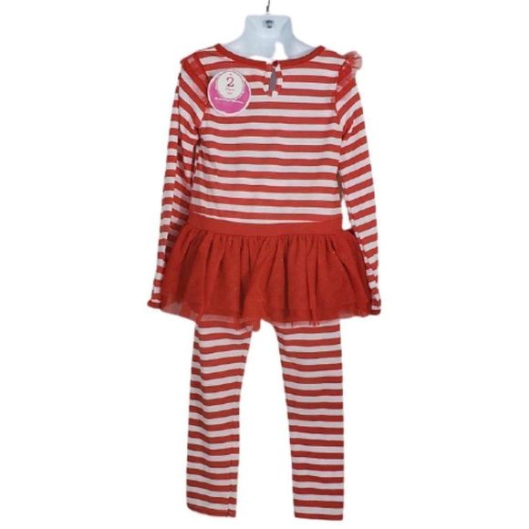 SOLD ***** Nannette Kids Santa Clause 2 Pc Outfit Size 6X Tulle & Glitter - Picture 2 of 12